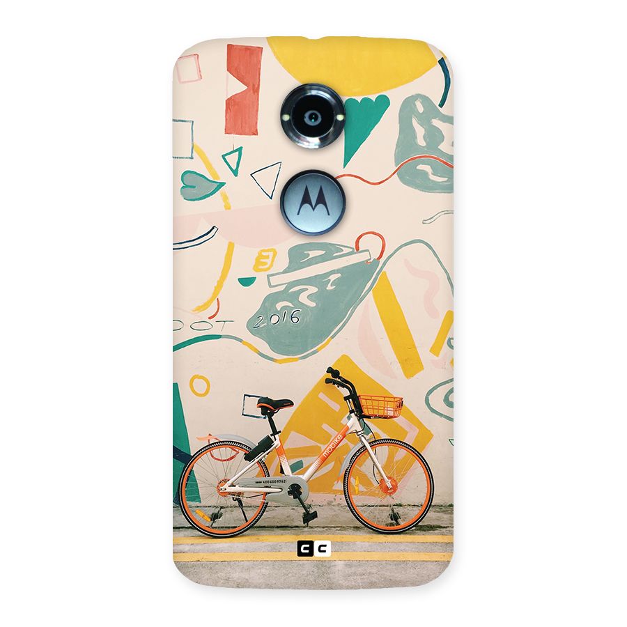 Street Art Bicycle Back Case for Moto X2