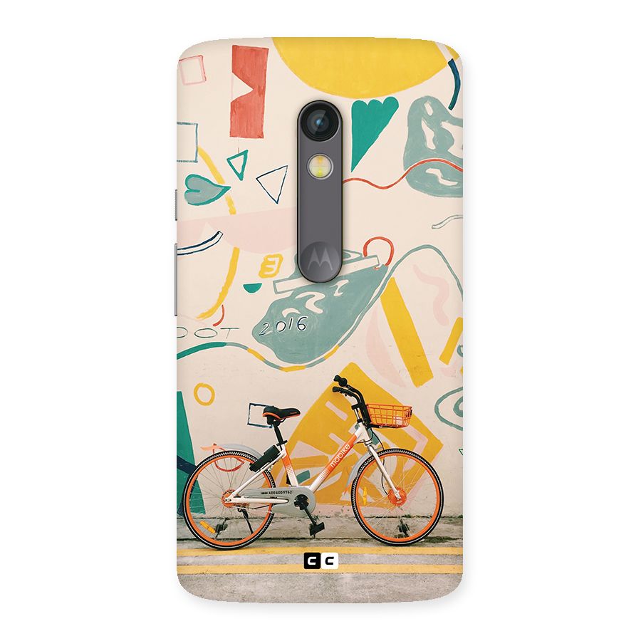 Street Art Bicycle Back Case for Moto X Play