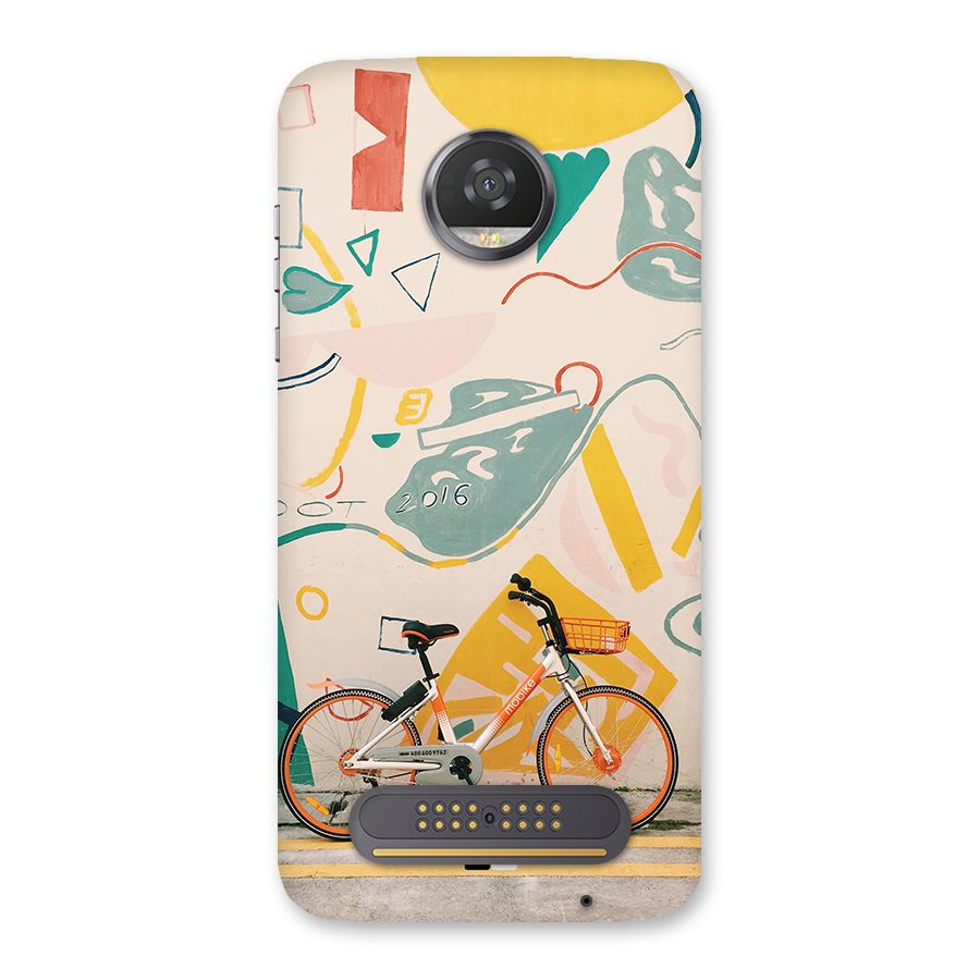 Street Art Bicycle Back Case for Moto Z2 Play