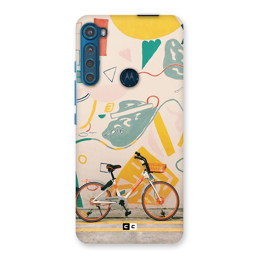 Street Art Bicycle Back Case for Motorola One Fusion Plus