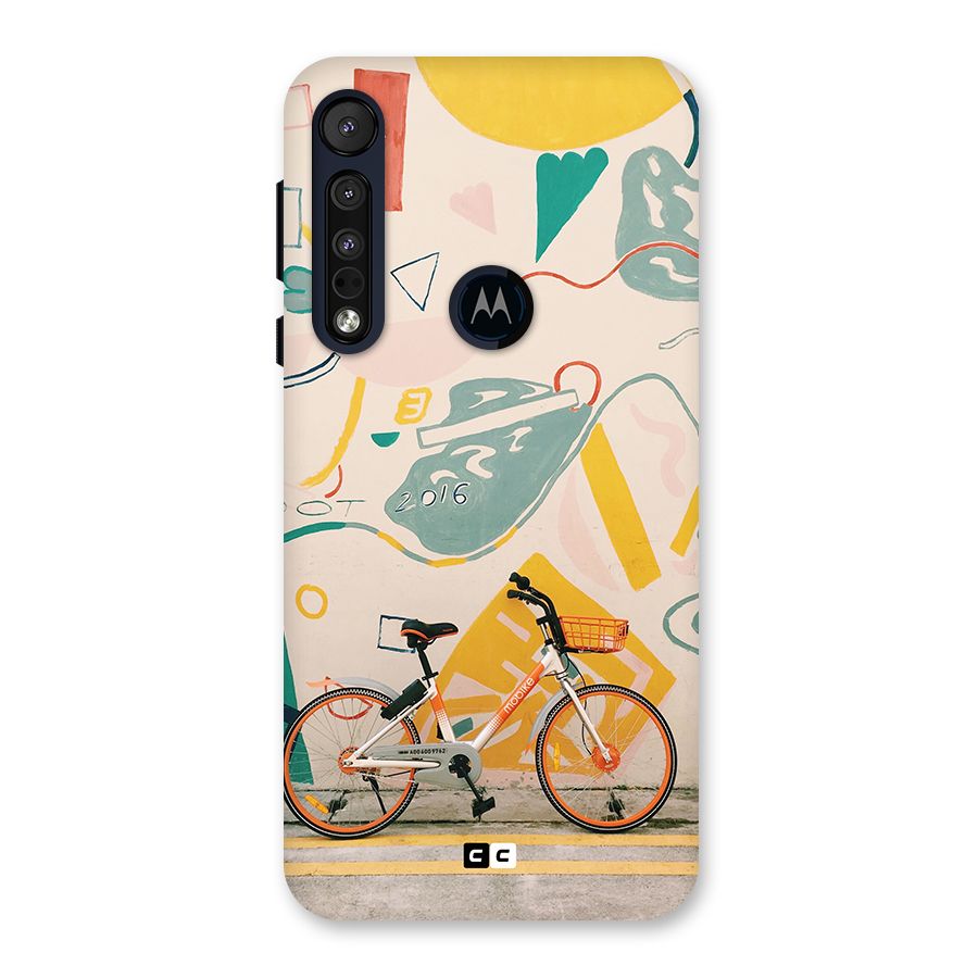 Street Art Bicycle Back Case for Motorola One Macro