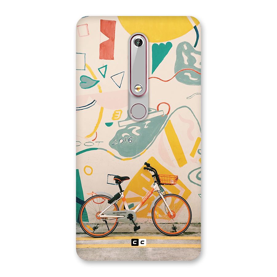 Street Art Bicycle Back Case for Nokia 6.1