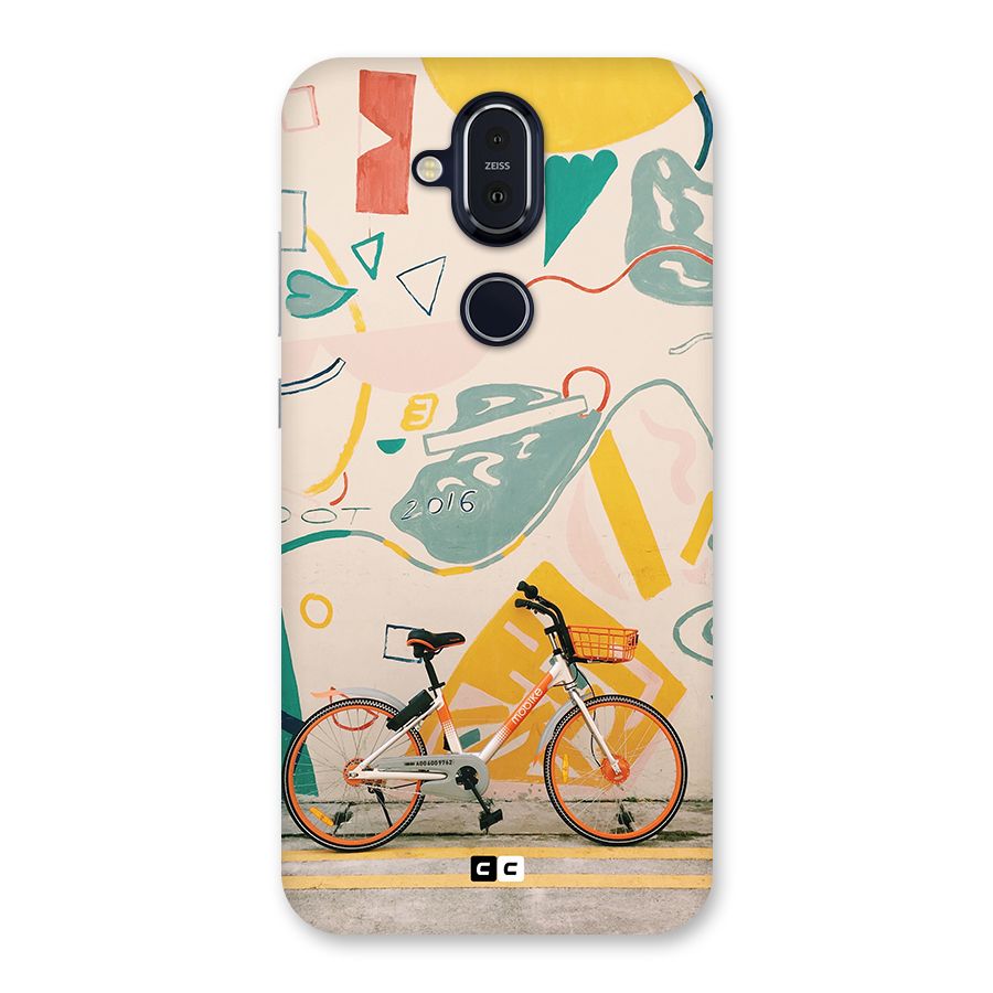 Street Art Bicycle Back Case for Nokia 8.1