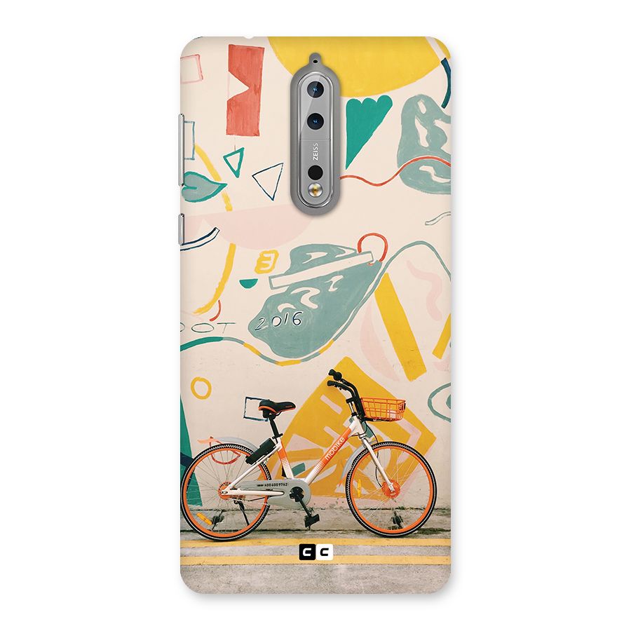 Street Art Bicycle Back Case for Nokia 8