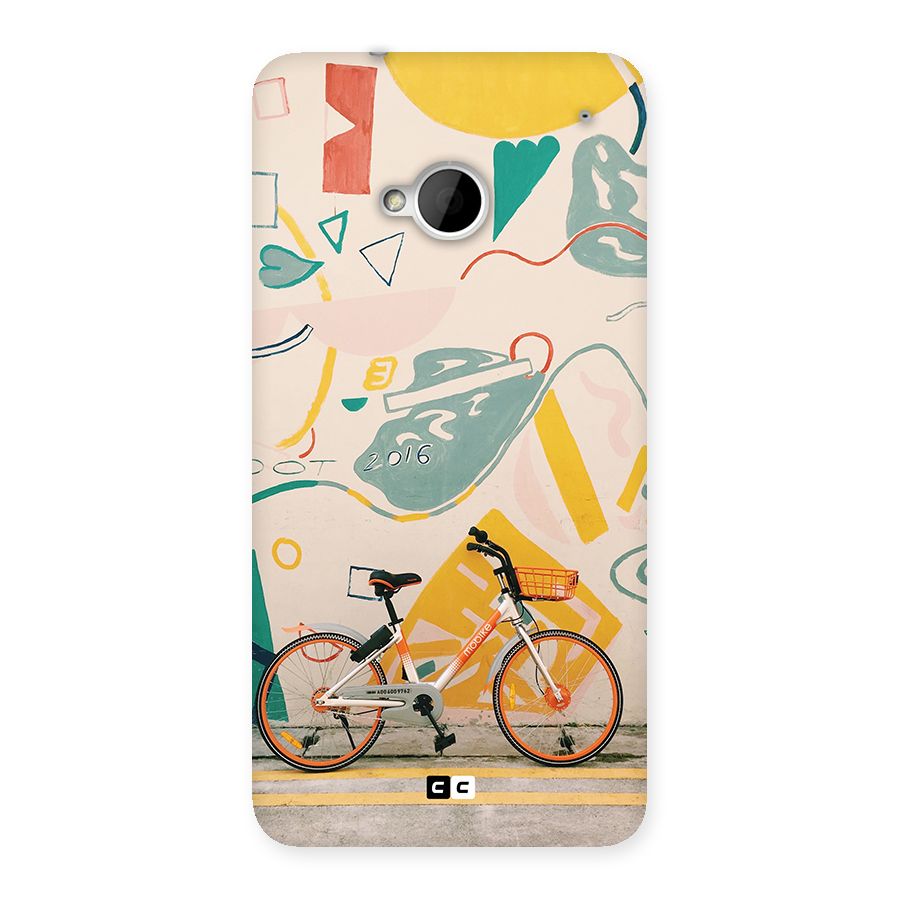 Street Art Bicycle Back Case for One M7 (Single Sim)