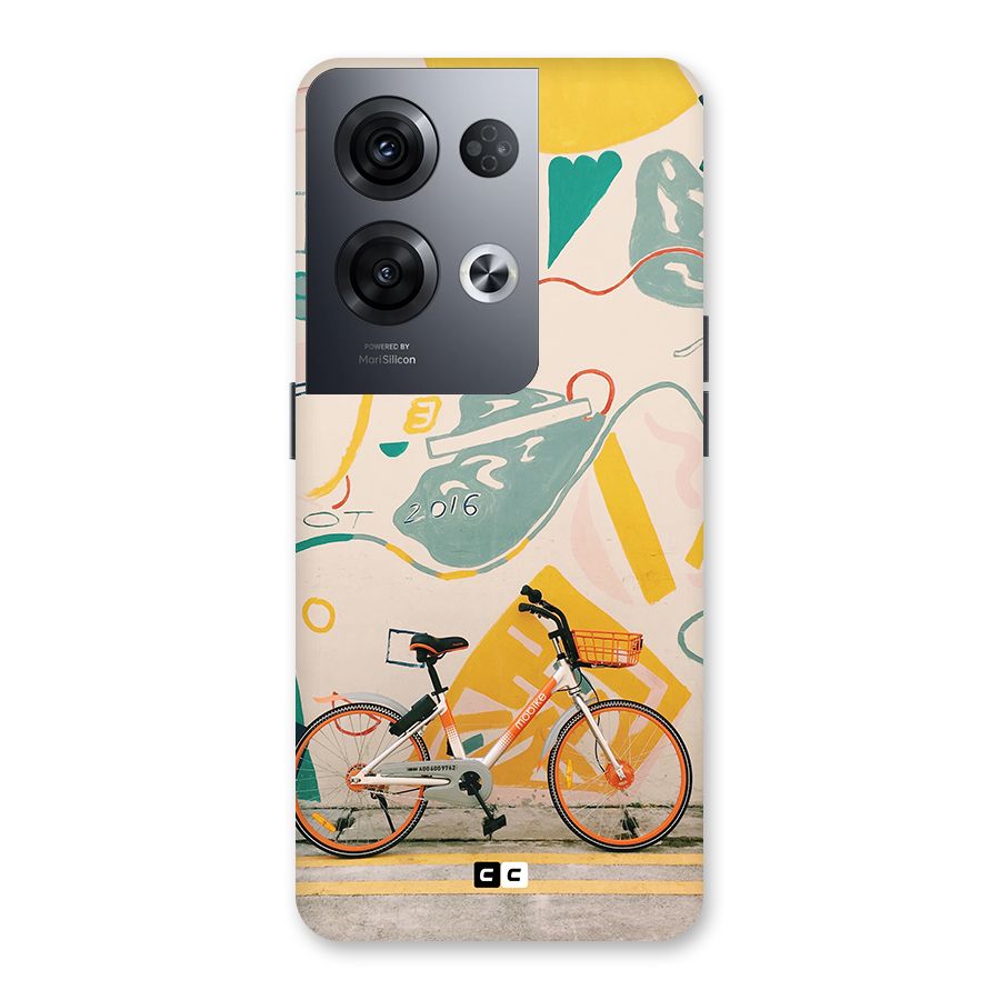 Street Art Bicycle Back Case for Oppo Reno8 Pro 5G