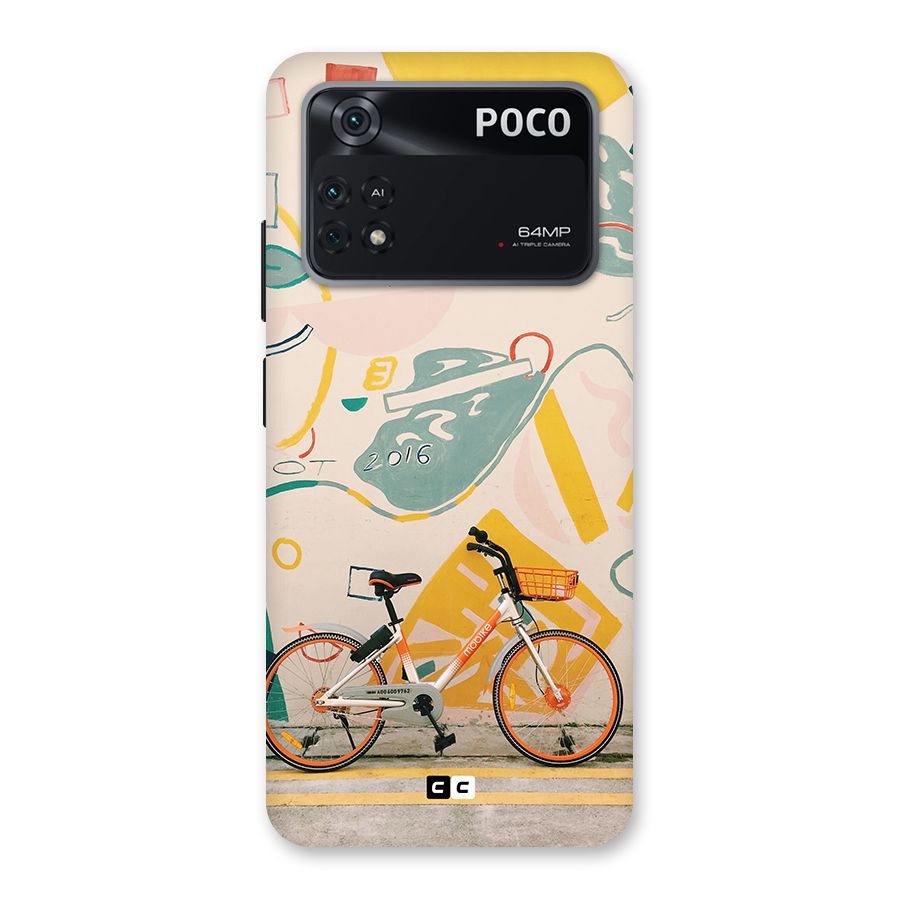 Street Art Bicycle Back Case for Poco M4 Pro 4G