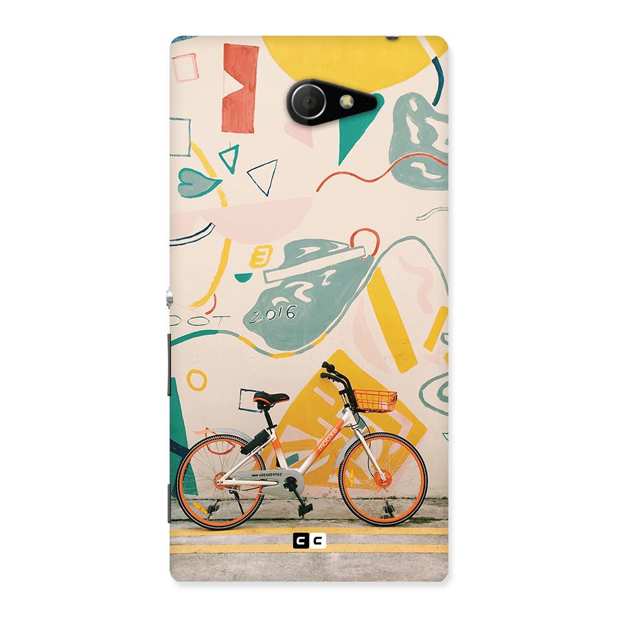 Street Art Bicycle Back Case for Xperia M2