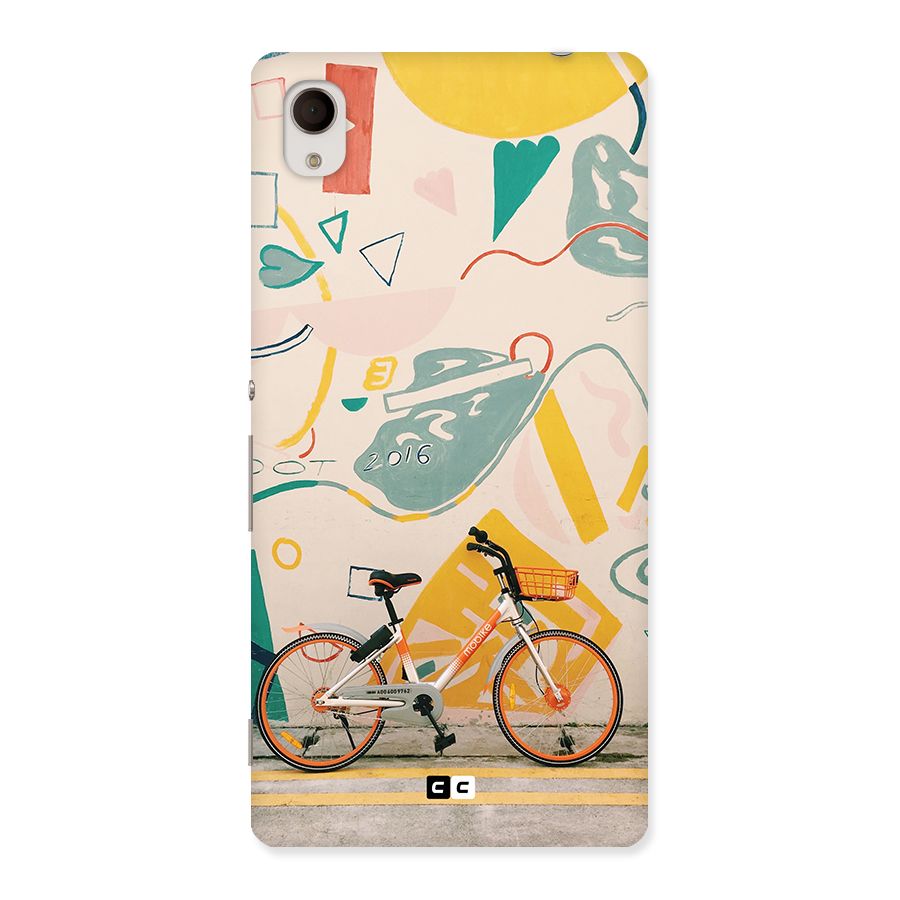 Street Art Bicycle Back Case for Xperia M4