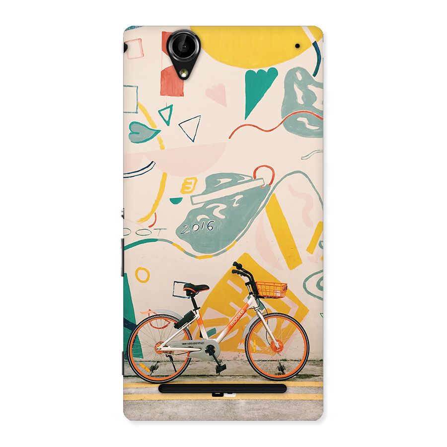 Street Art Bicycle Back Case for Xperia T2