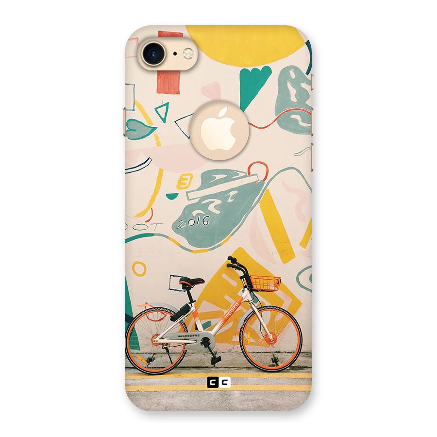 Street Art Bicycle Back Case for iPhone 7 Logo Cut