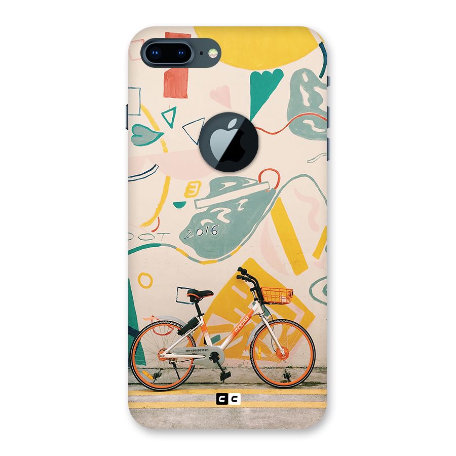 Street Art Bicycle Back Case for iPhone 7 Plus Logo Cut