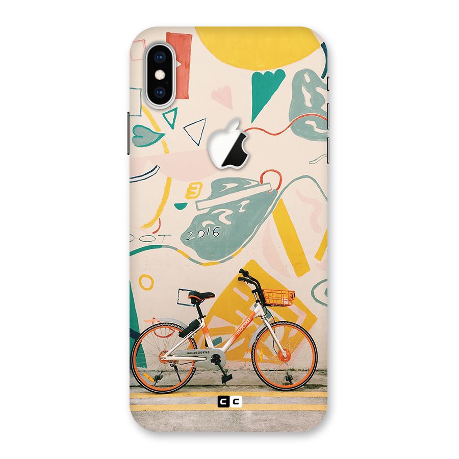 Street Art Bicycle Back Case for iPhone XS Max Apple Cut
