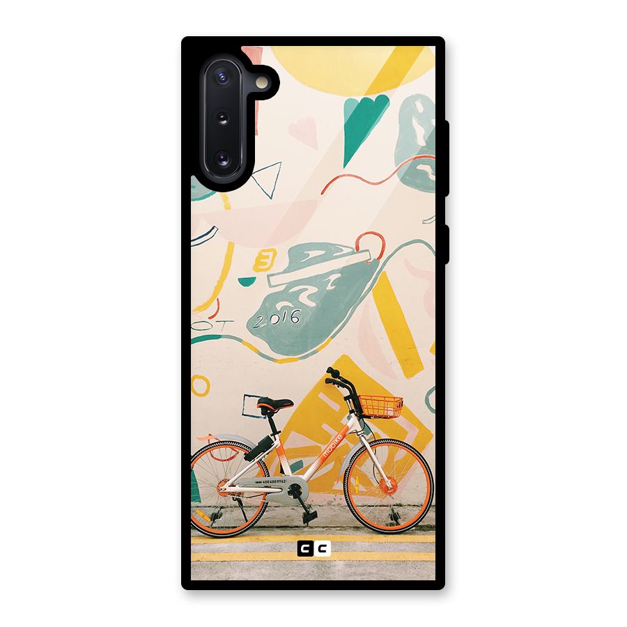 Street Art Bicycle Glass Back Case for Galaxy Note 10