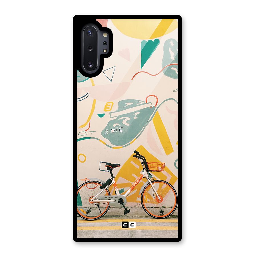 Street Art Bicycle Glass Back Case for Galaxy Note 10 Plus