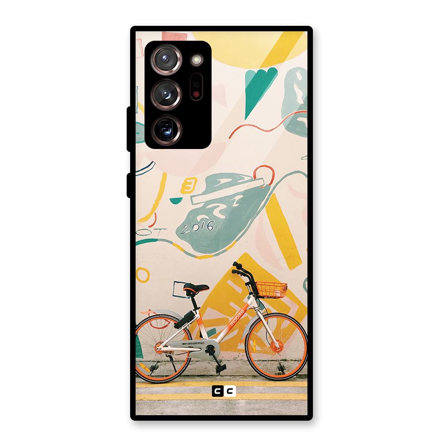 Street Art Bicycle Glass Back Case for Galaxy Note 20 Ultra 5G