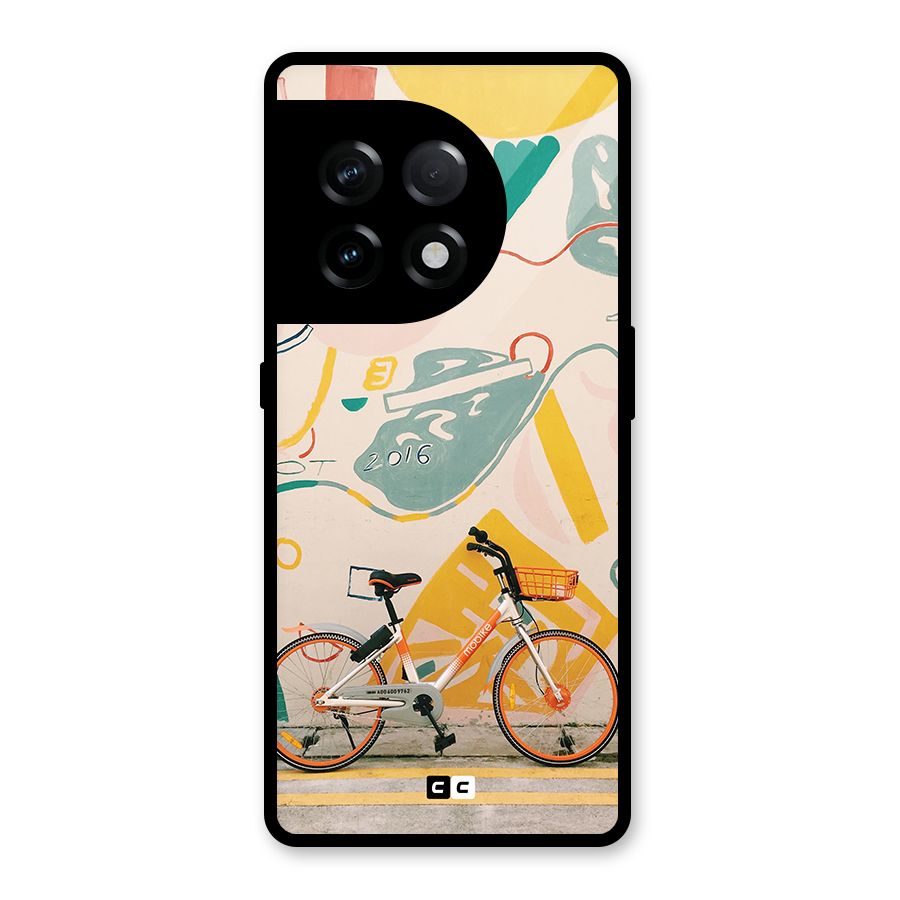 Street Art Bicycle Glass Back Case for OnePlus 11R