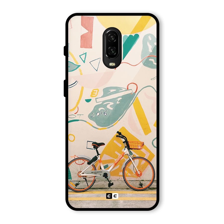 Street Art Bicycle Glass Back Case for OnePlus 6T