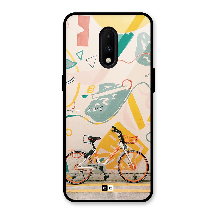 Street Art Bicycle Glass Back Case for OnePlus 7