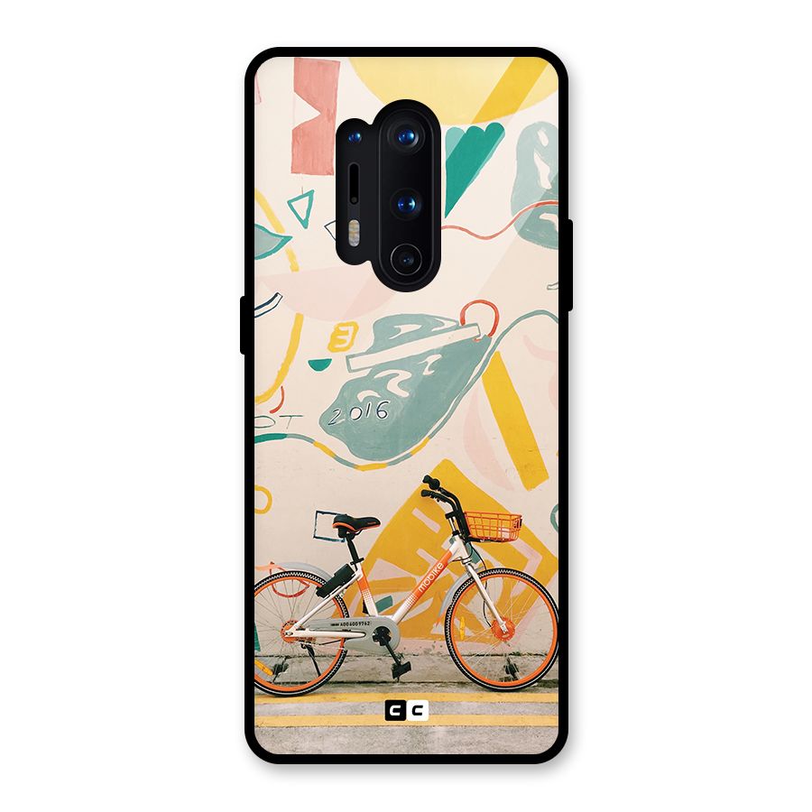 Street Art Bicycle Glass Back Case for OnePlus 8 Pro