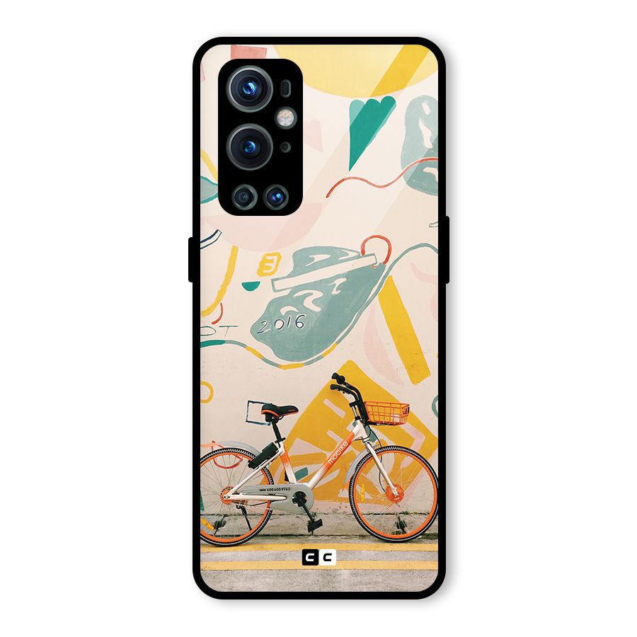 Street Art Bicycle Glass Back Case for OnePlus 9 Pro