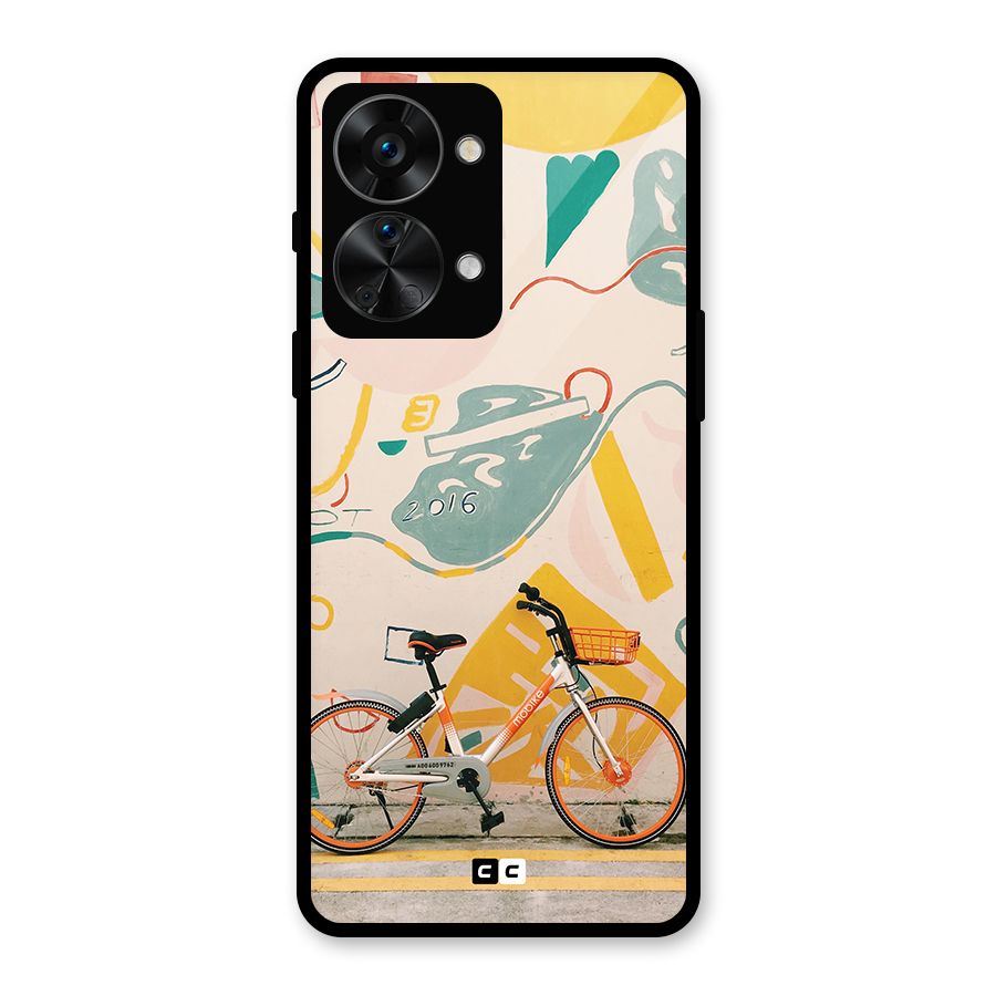 Street Art Bicycle Glass Back Case for OnePlus Nord 2T