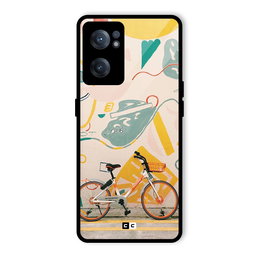 Street Art Bicycle Glass Back Case for OnePlus Nord CE 2 5G