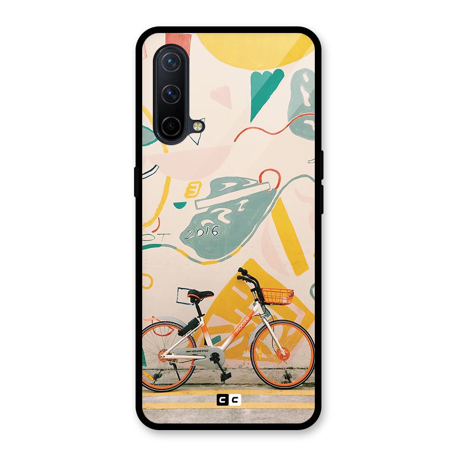 Street Art Bicycle Glass Back Case for OnePlus Nord CE 5G