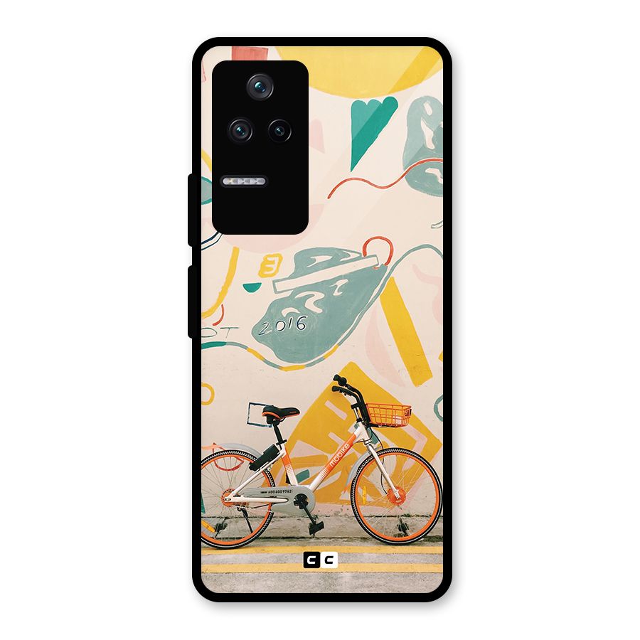 Street Art Bicycle Glass Back Case for Poco F4 5G