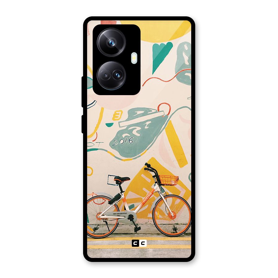 Street Art Bicycle Glass Back Case for Realme 10 Pro Plus