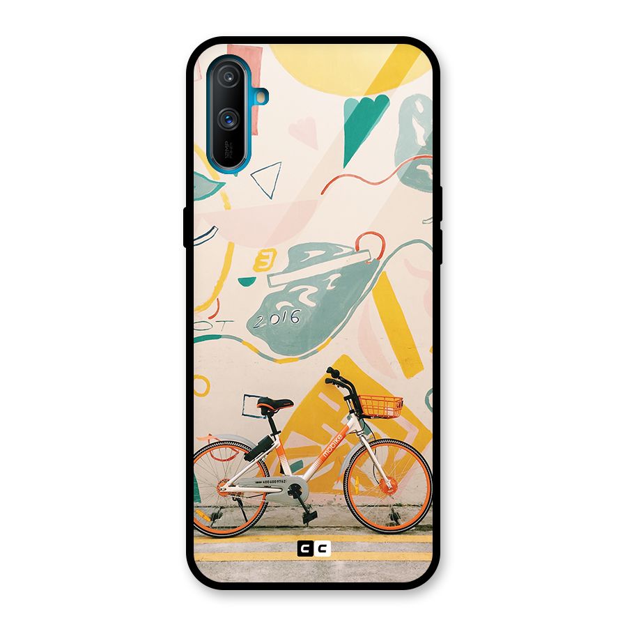 Street Art Bicycle Glass Back Case for Realme C3