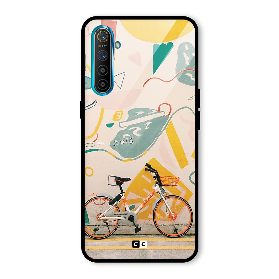 Street Art Bicycle Glass Back Case for Realme X2