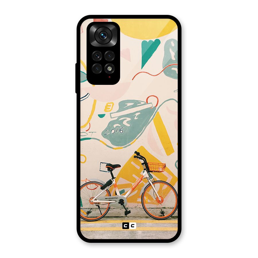 Street Art Bicycle Glass Back Case for Redmi Note 11S