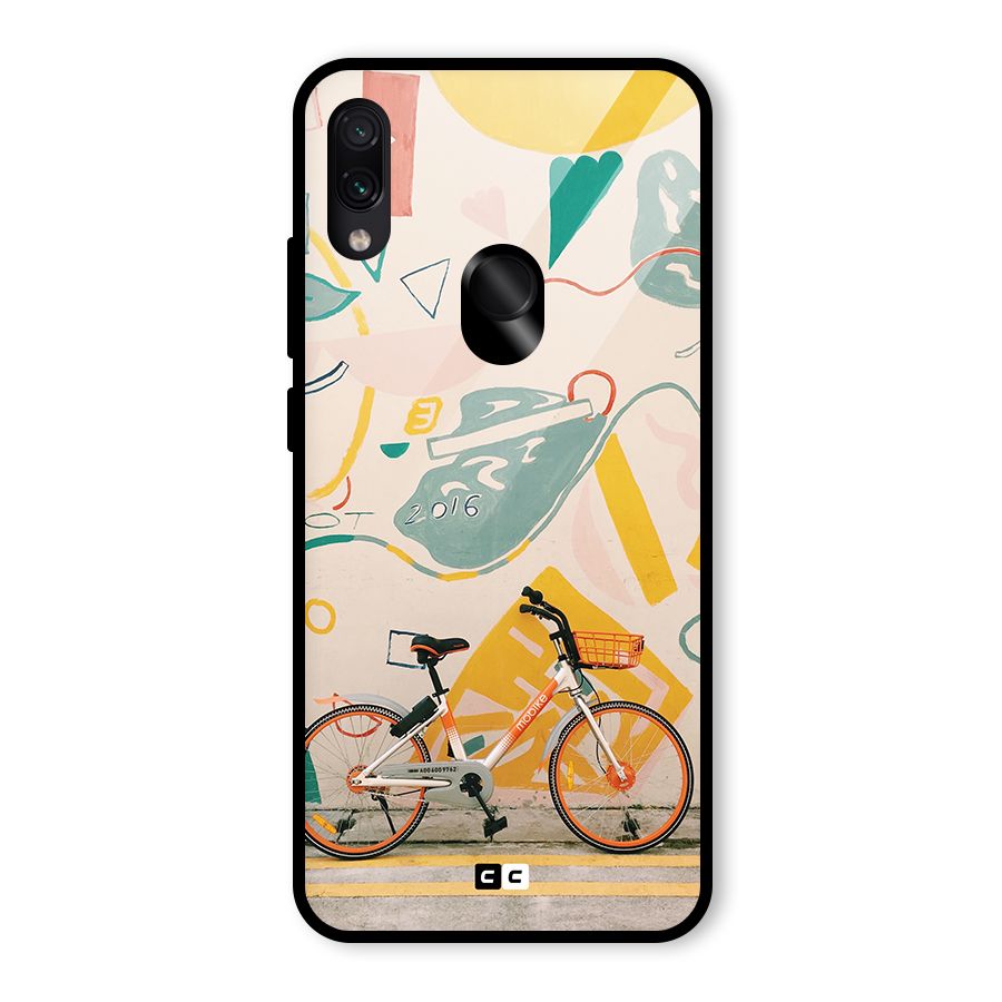 Street Art Bicycle Glass Back Case for Redmi Note 7 Pro