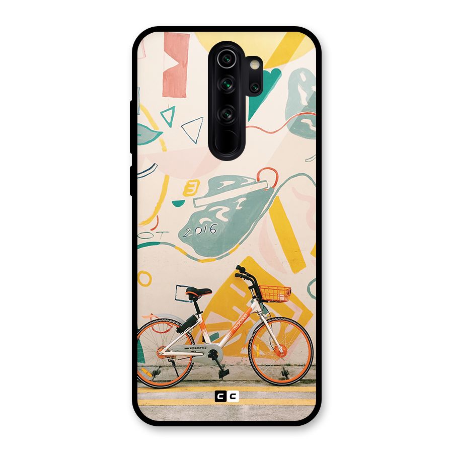 Street Art Bicycle Glass Back Case for Redmi Note 8 Pro