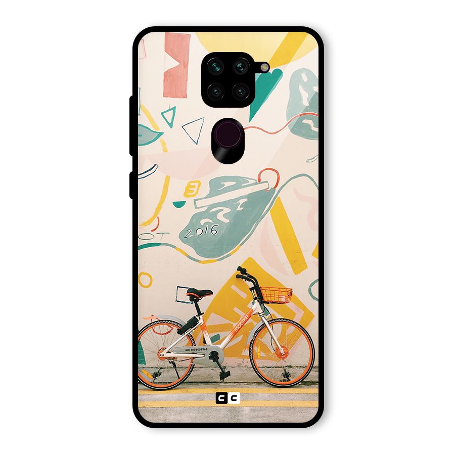 Street Art Bicycle Glass Back Case for Redmi Note 9