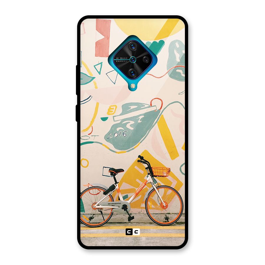 Street Art Bicycle Glass Back Case for Vivo S1 Pro