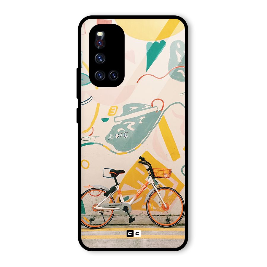 Street Art Bicycle Glass Back Case for Vivo V19