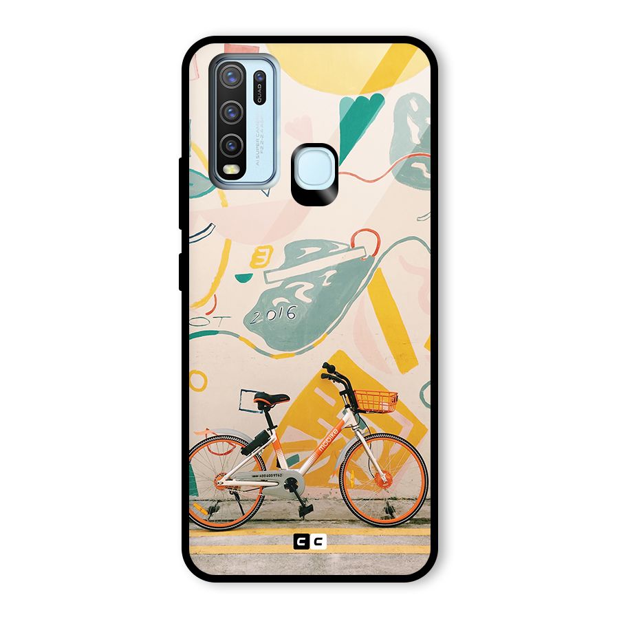 Street Art Bicycle Glass Back Case for Vivo Y50