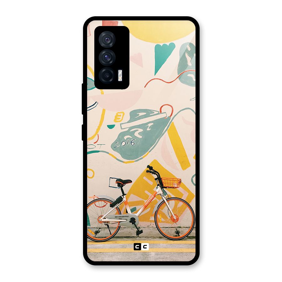Street Art Bicycle Glass Back Case for Vivo iQOO 7 5G