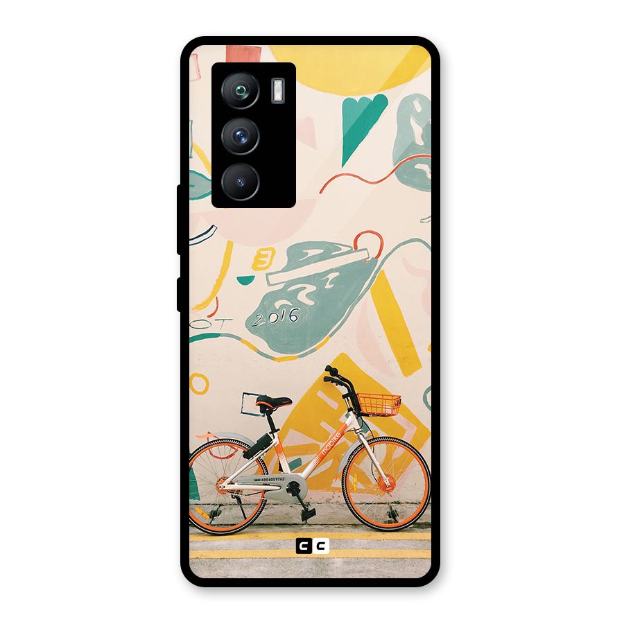 Street Art Bicycle Glass Back Case for Vivo iQOO 9 SE
