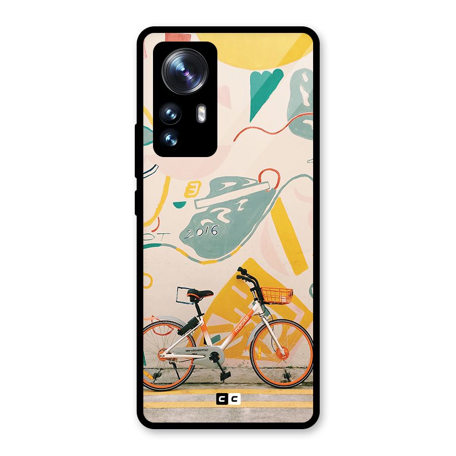 Street Art Bicycle Glass Back Case for Xiaomi 12 Pro