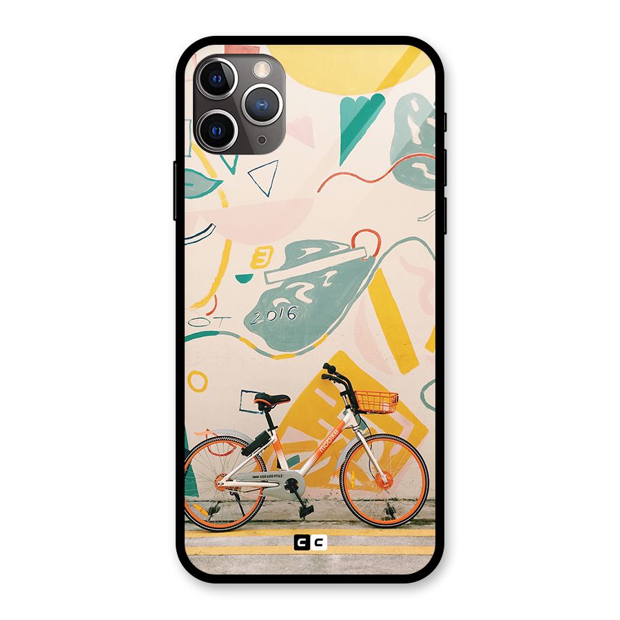 Street Art Bicycle Glass Back Case for iPhone 11 Pro Max