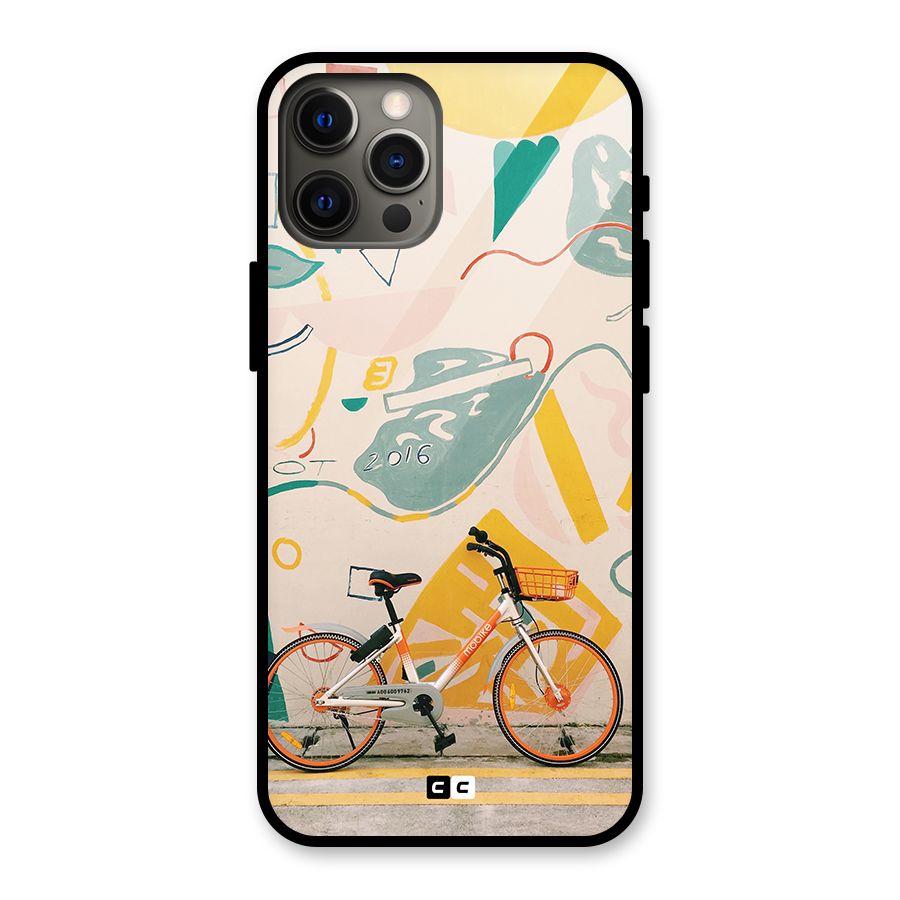 Street Art Bicycle Glass Back Case for iPhone 12 Pro Max