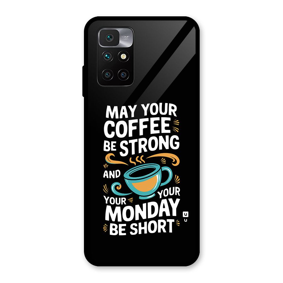 Strong Coffee Glass Back Case for Redmi 10 Prime