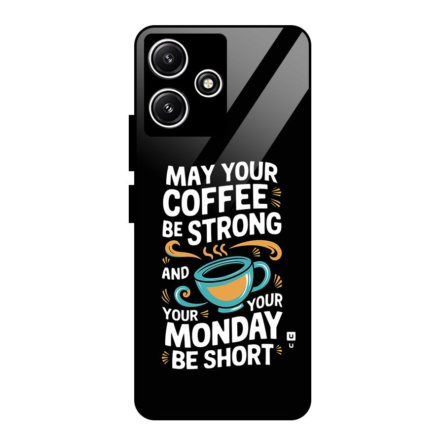 Strong Coffee Glass Back Case for Redmi 12 5G