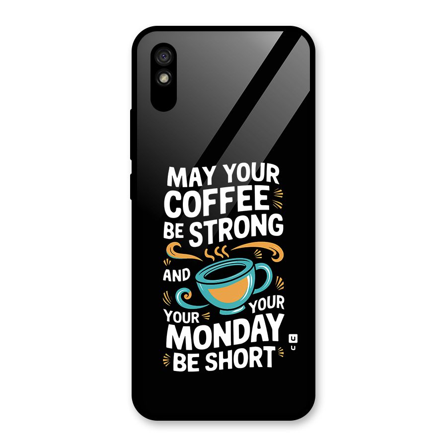 Strong Coffee Glass Back Case for Redmi 9A