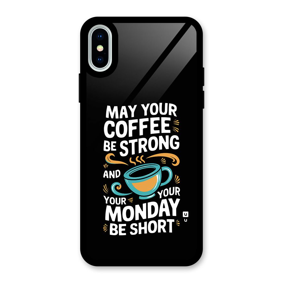 Strong Coffee Glass Back Case for iPhone XS