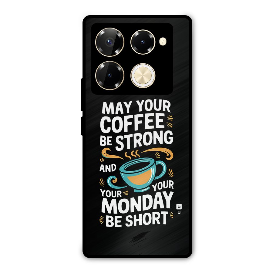 Strong Coffee Metal Back Case for Infinix Note 40 Pro