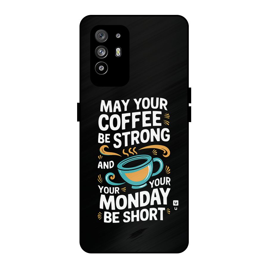 Strong Coffee Metal Back Case for Oppo F19 Pro Plus 5G